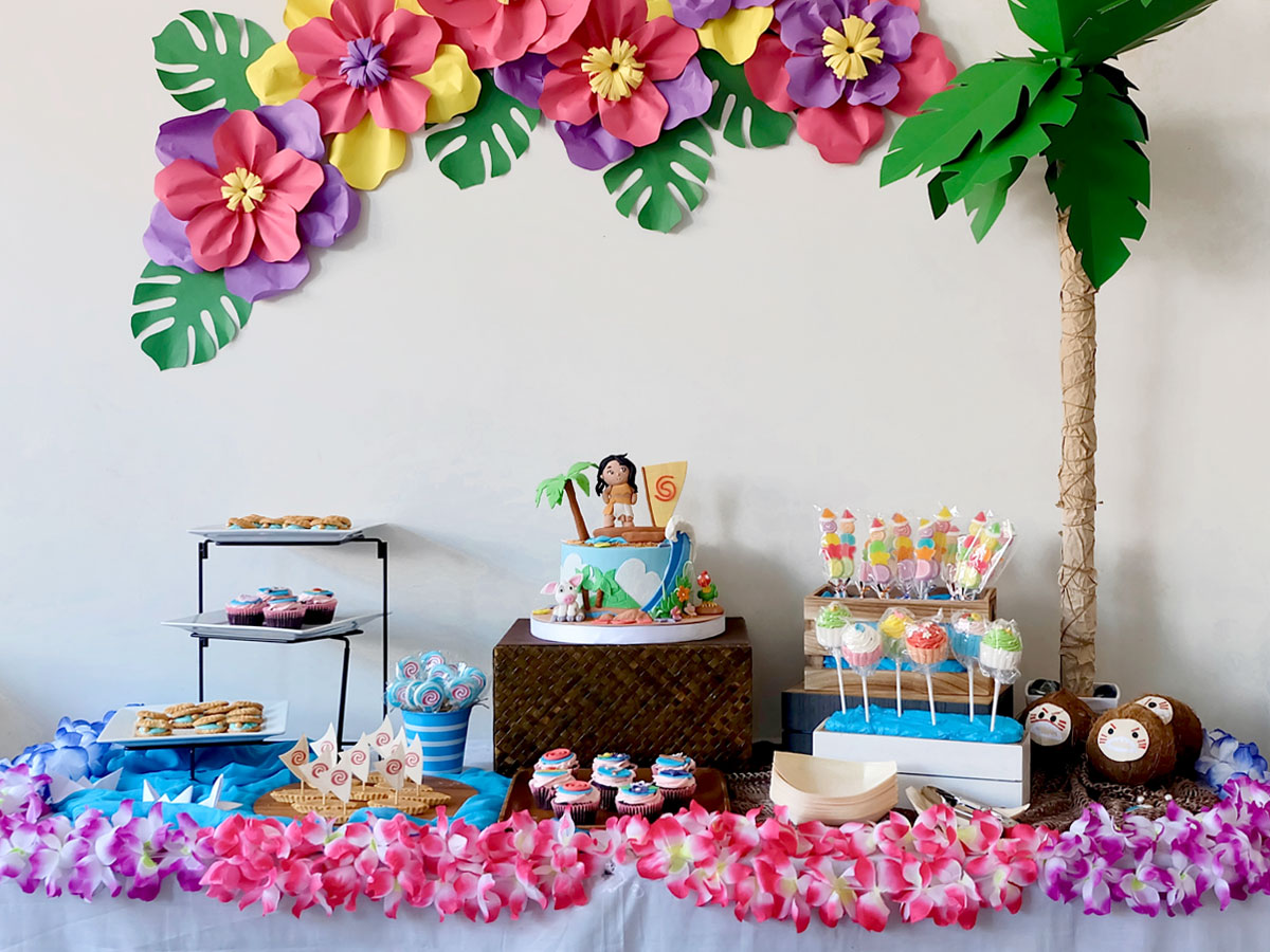 Baby Moana Dessert Table And Decor Moana Birthday Dec