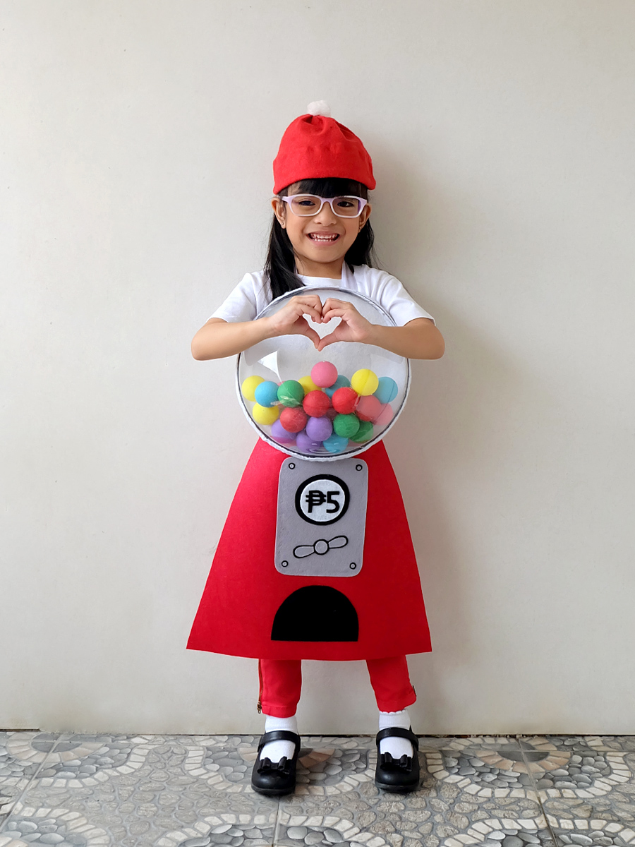 DIY No-Sew Gumball Machine Costume Tutorial