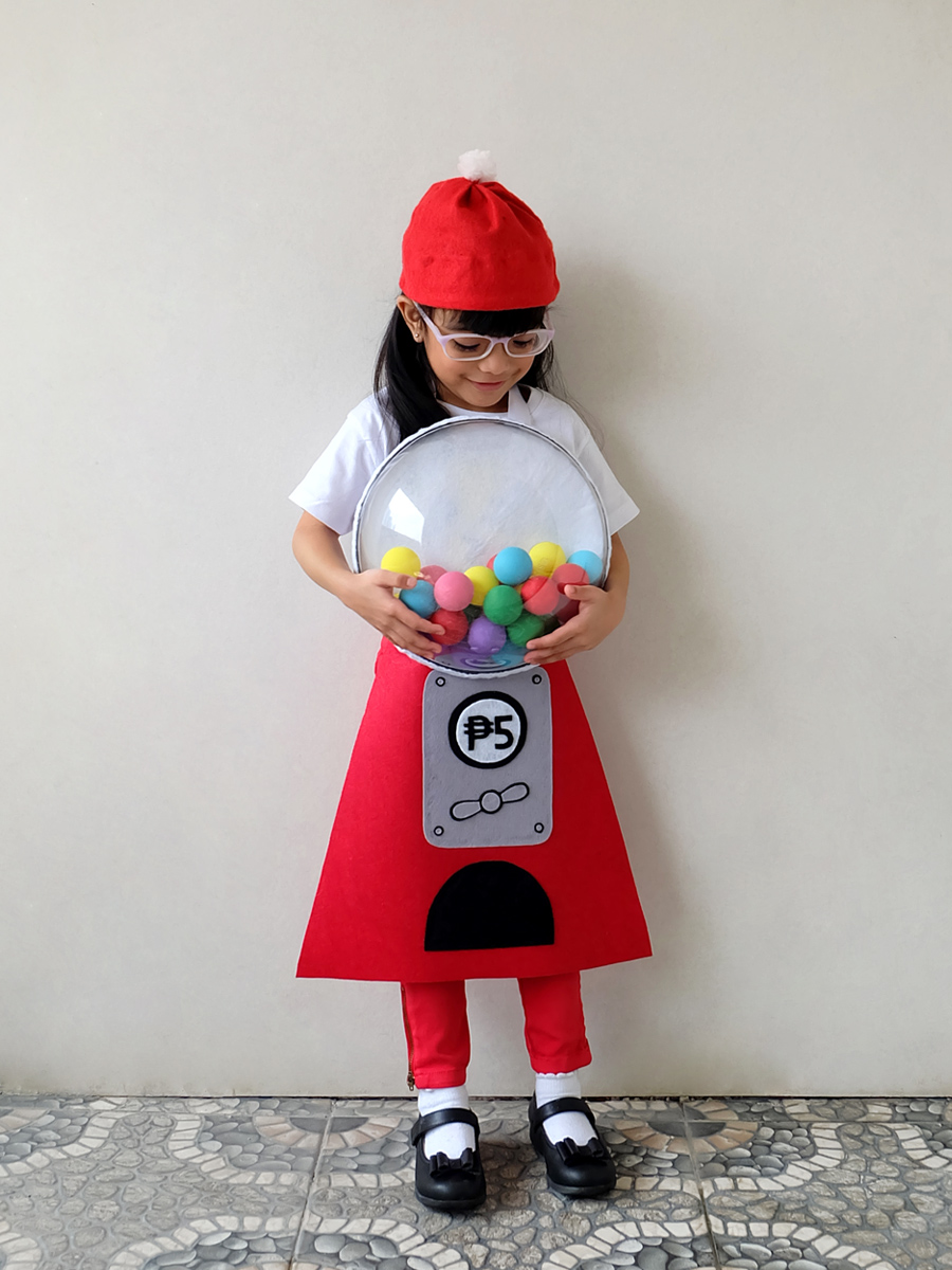 DIY No-Sew Gumball Machine Costume Tutorial