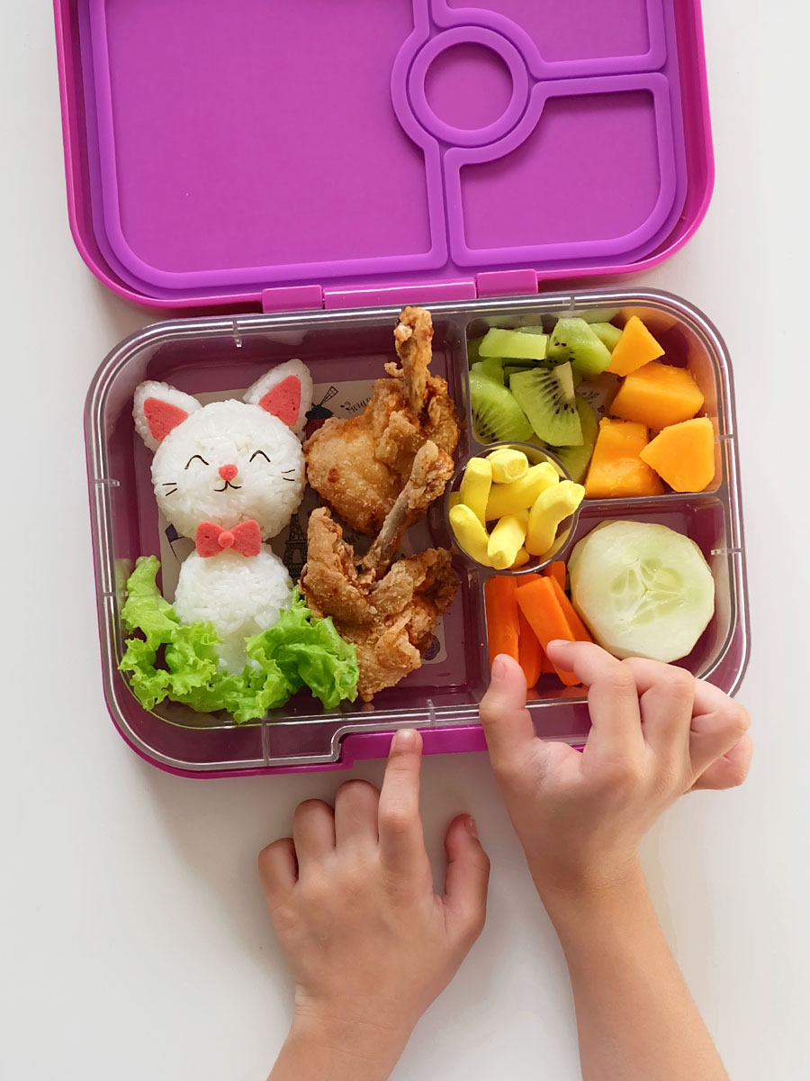 Cat Bento Food Art Inside Yumbox Panino
