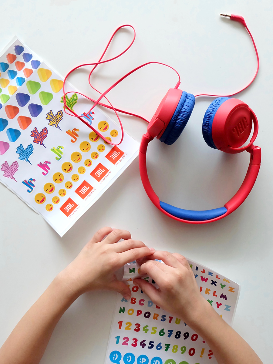 JBL Jr Headphones: Stickers for Personalization
