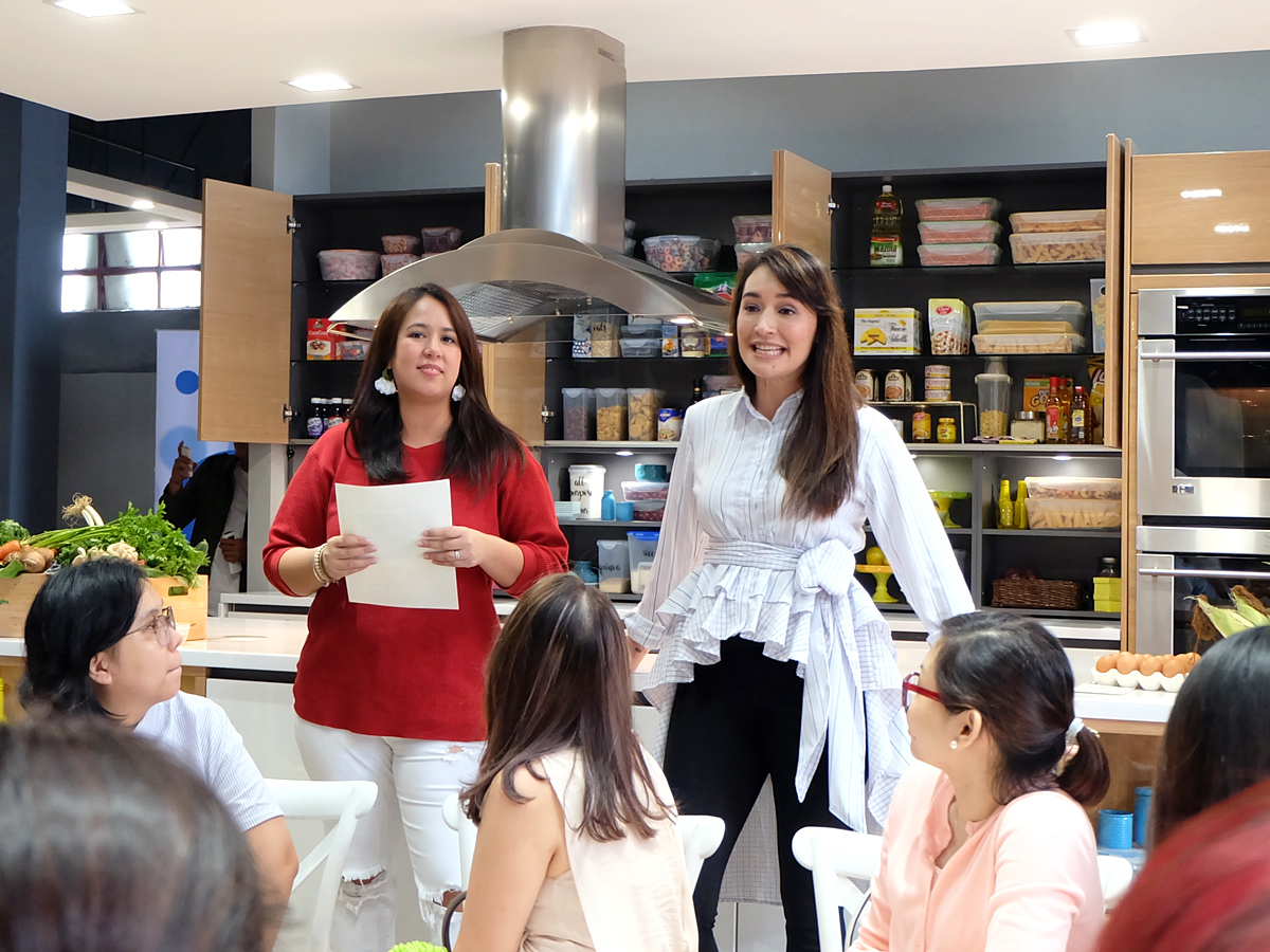 Sab and Mish of Mothers Who Brunch, sharing tips on how to organize our pantry