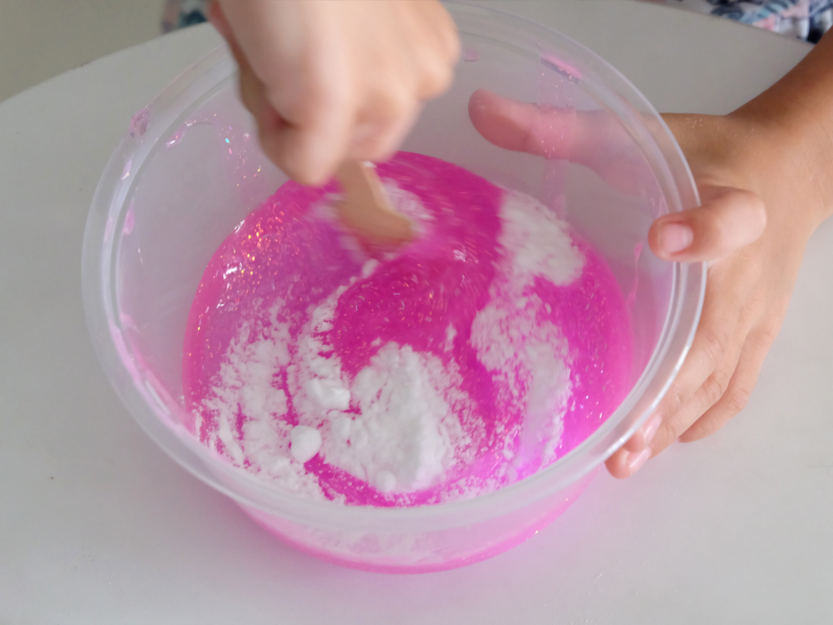 Mess-Free Glitter Slime with only 3 Ingredients