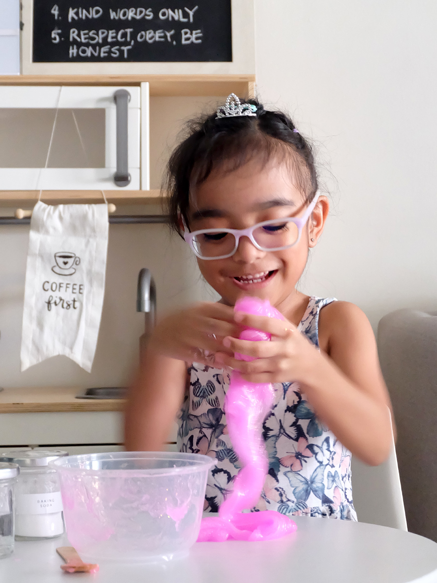 Mess-Free Glitter Slime with only 3 Ingredients