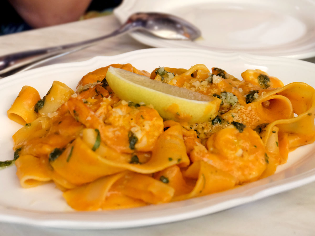 Happy Lunch at CDP Global Table: Prawn Pappardelle