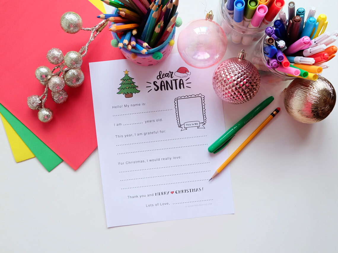 Free Printable Letter to Santa Version 2